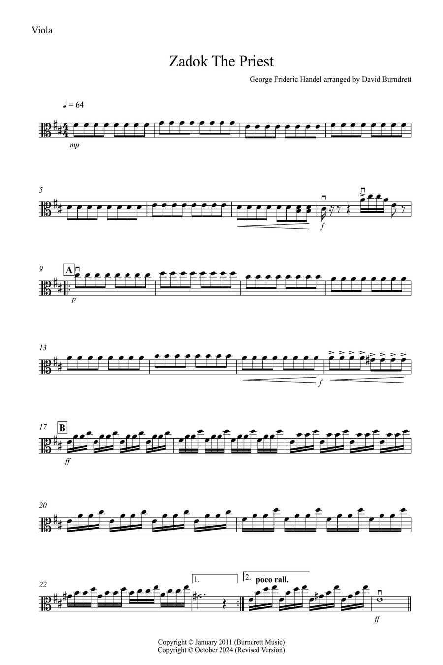 Zadok the Priest for Beginner and Advanced String Orchestra String Orchestra scores gallery preview page 6