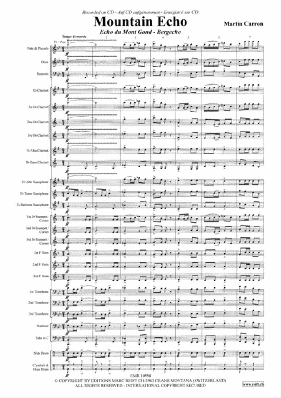 Mountain Echo Concert Band scores gallery preview page 4