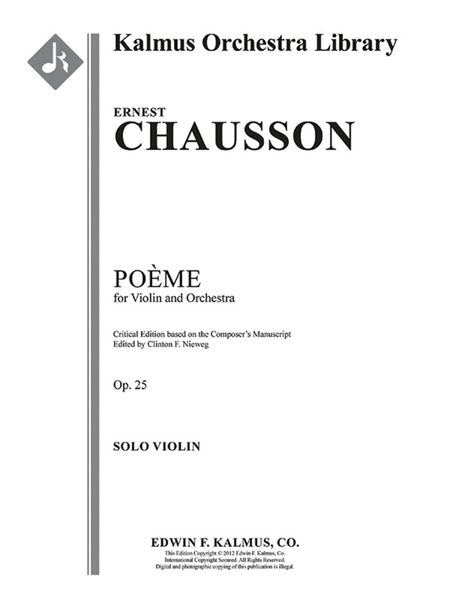 Poeme for Violin and Orchestra, Op. 25