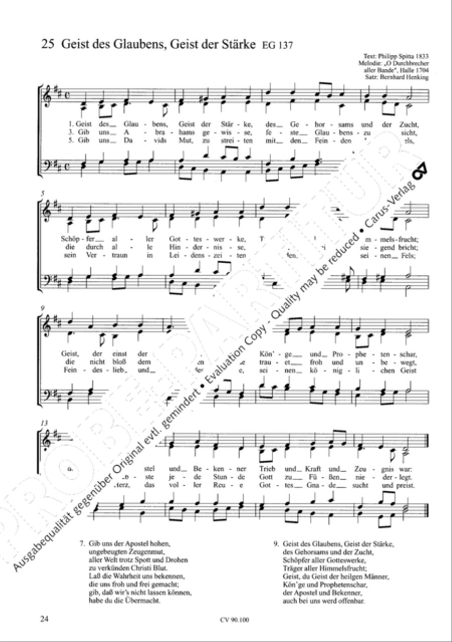 Chorsatze zum Evangelischen Gesangbuch Choir scores gallery preview page 29