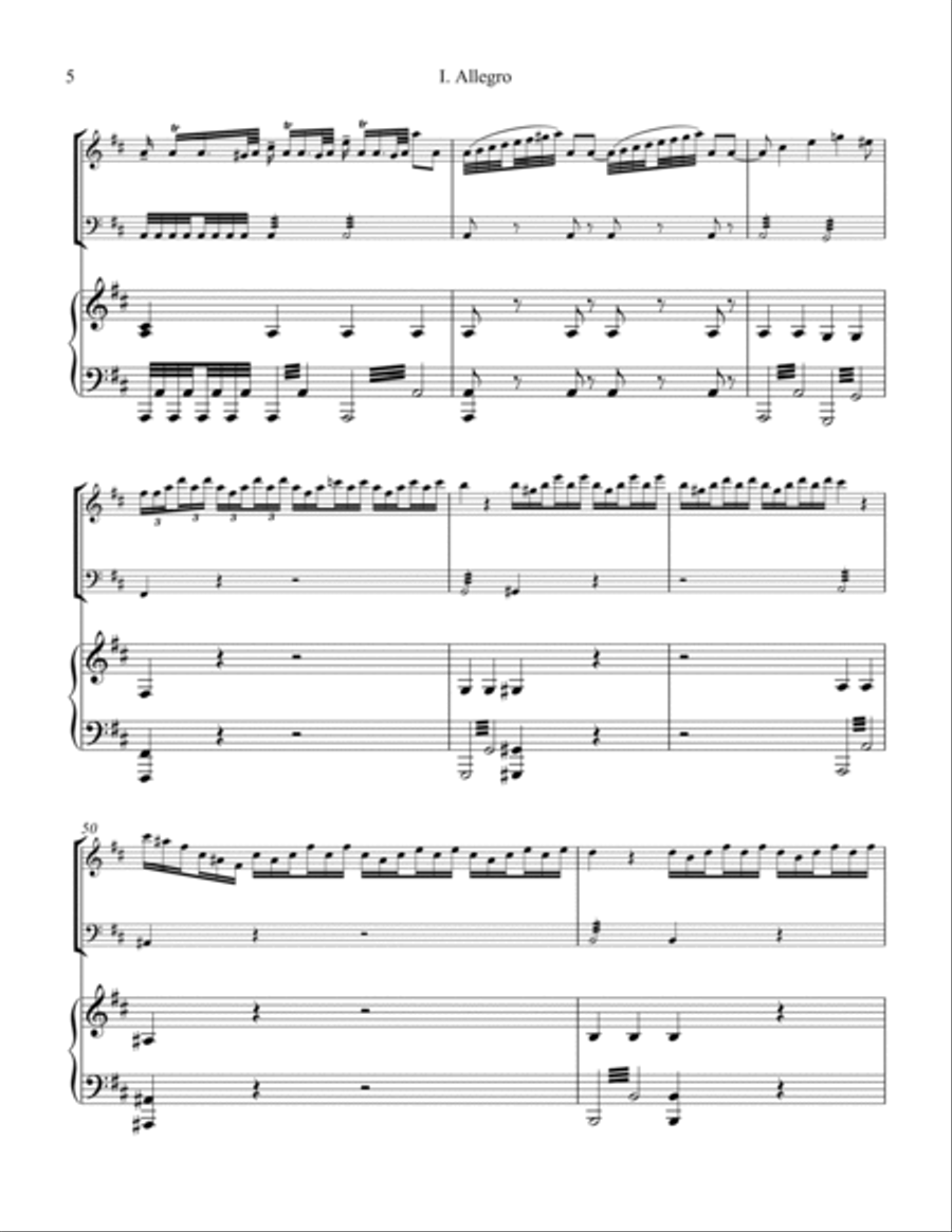 La primavera (Spring) RV. 269, complete for flute, cello and piano Flute scores gallery preview page 6