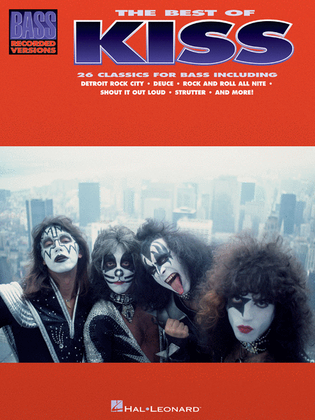 Book cover for The Best of Kiss for Bass Guitar