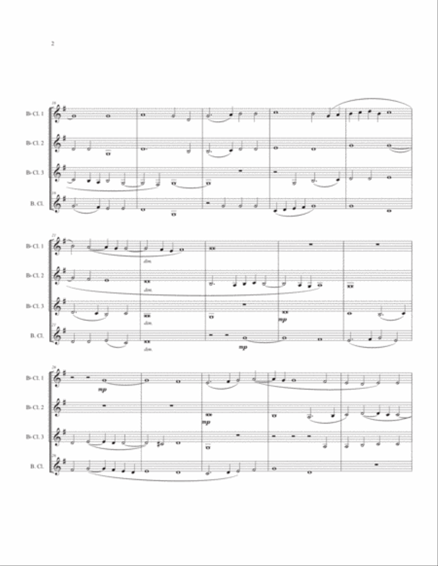 Sicet cervus for Clarinet Quartet Clarinet Quartet scores gallery preview page 4