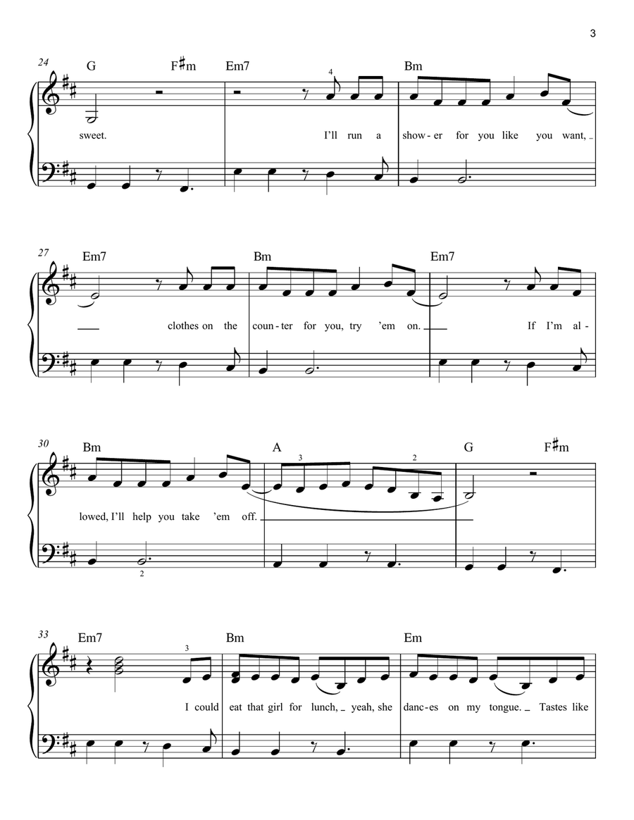 LUNCH Easy Piano scores gallery preview page 3
