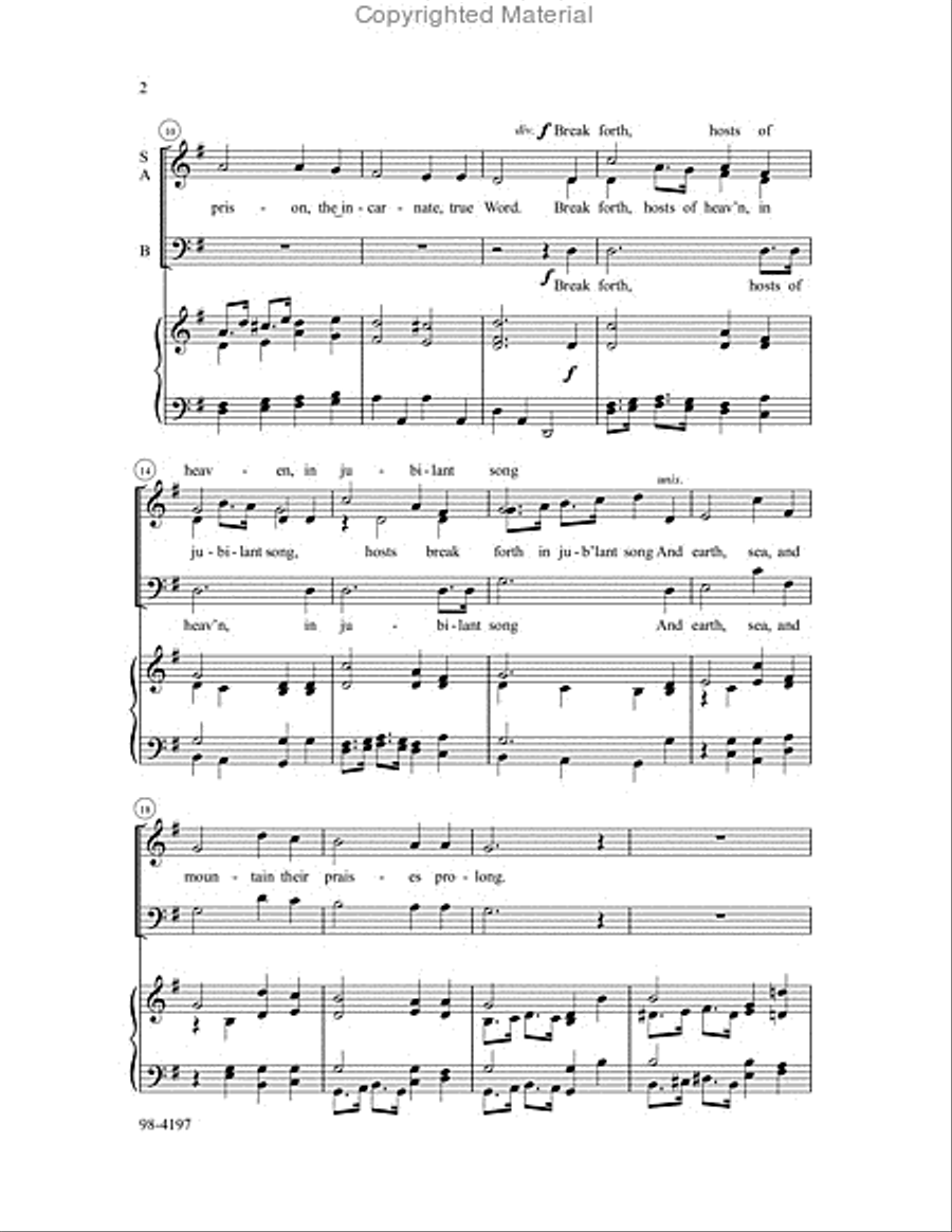 He's Risen, He's Risen He's Risen, He's Risen 3-Part scores gallery preview page 3