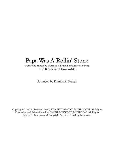 Papa Was A Rollin' Stone image number null