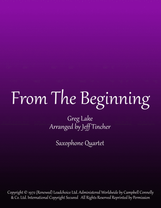 Book cover for From The Beginning