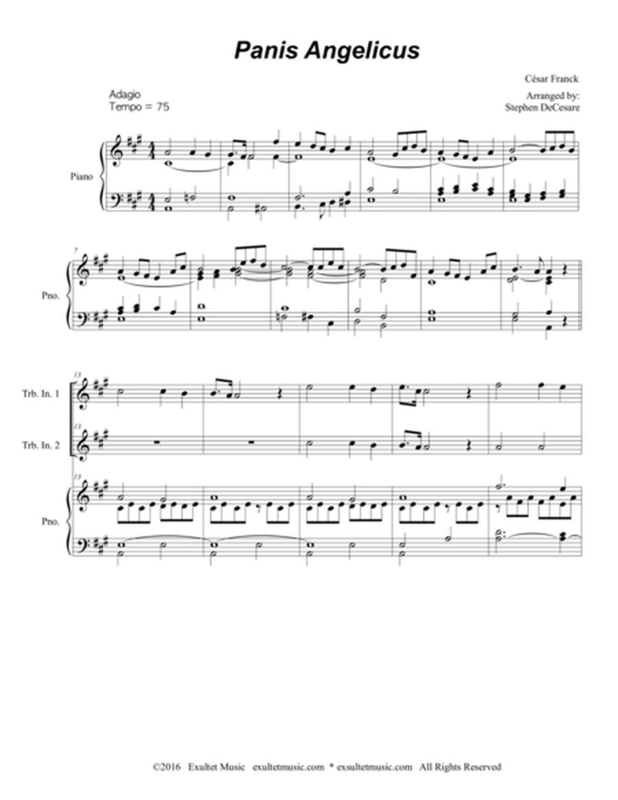 Panis Angelicus (for Two Treble Instruments and Piano) image number null