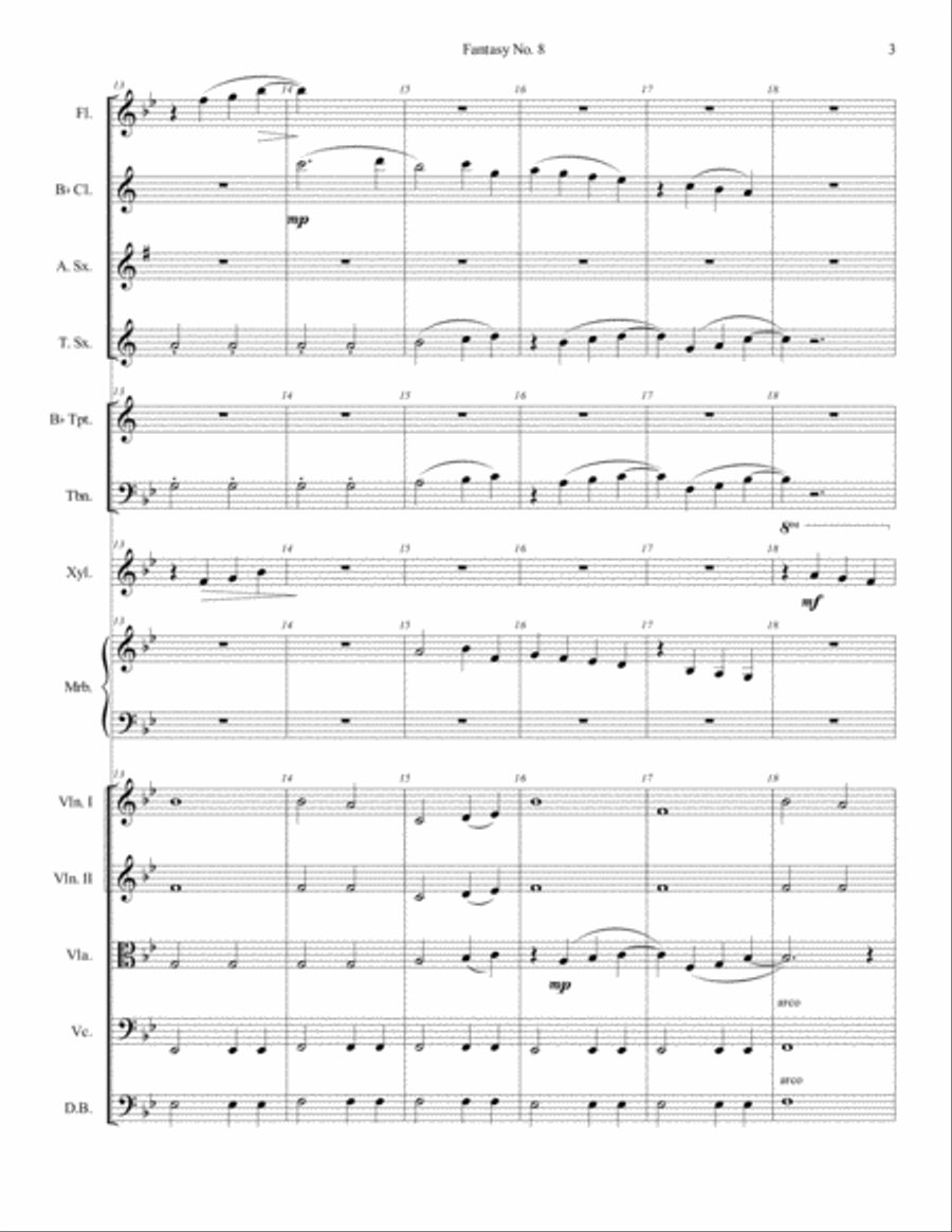 Fantasy No. 8 Full Orchestra scores gallery preview page 3