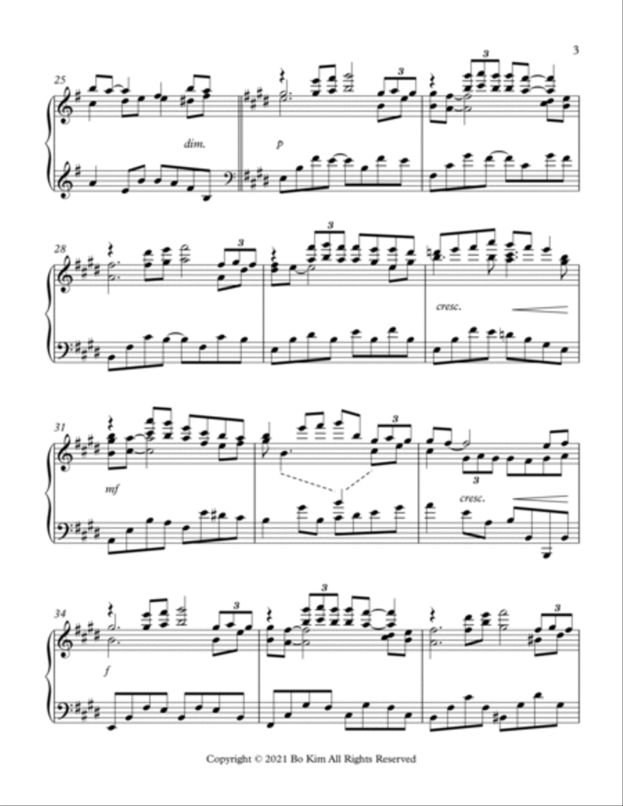 Where He Leads Me (I Can Hear My Savior Calling) Piano Solo scores gallery preview page 3