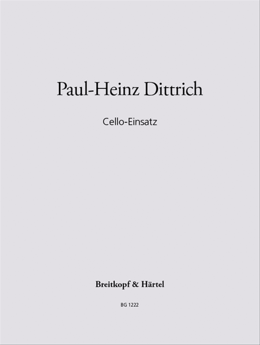 Cello-Einsatz Cello Solo scores gallery preview page 1