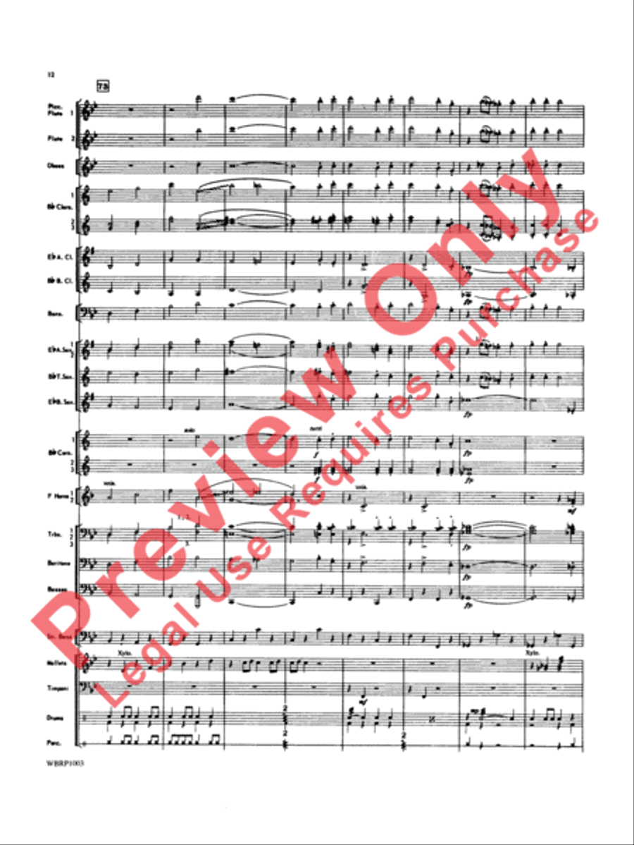 Looney Tunes Overture Looney Tunes Overture Concert Band scores gallery preview page 13
