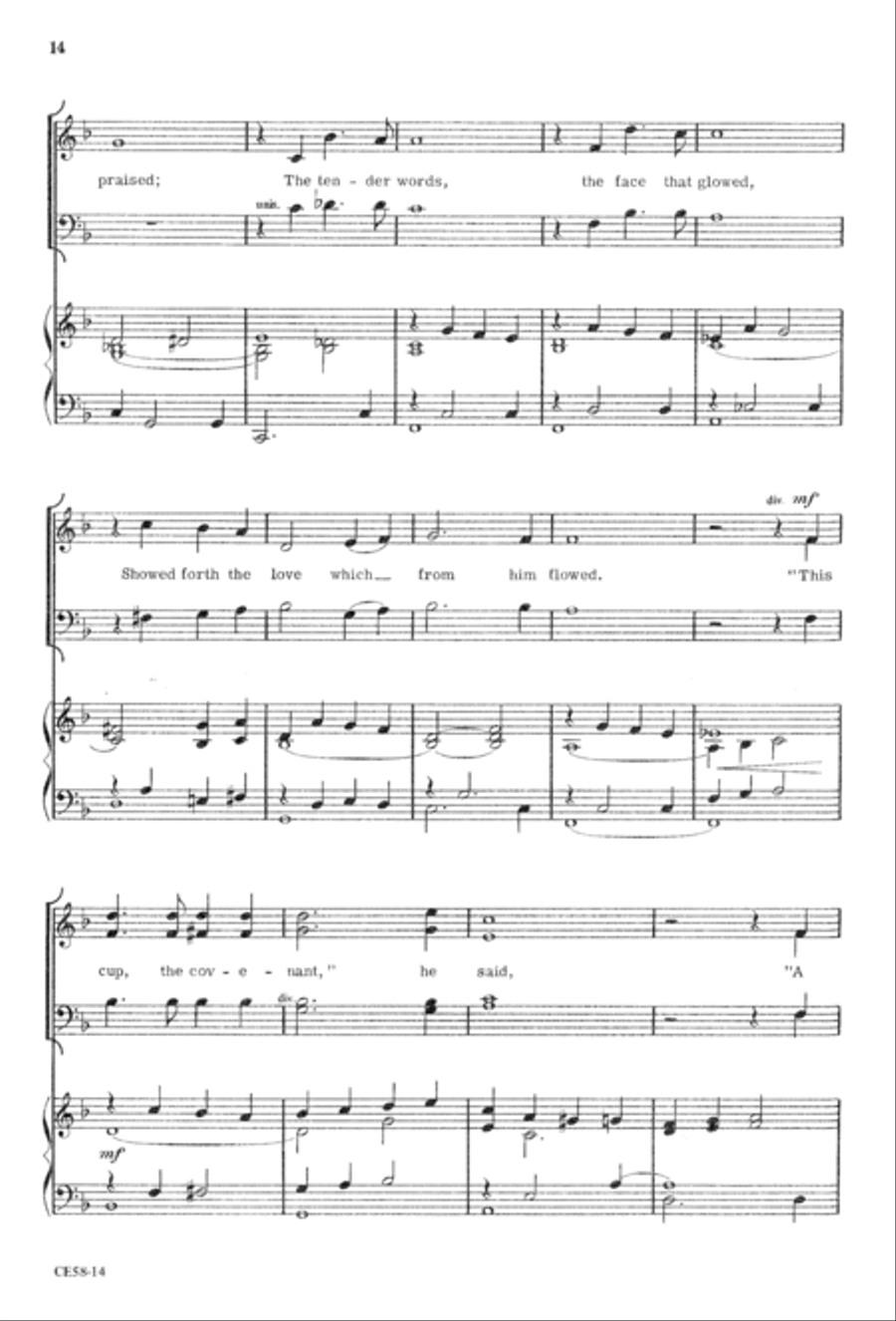 Do This in Remembrance of Me 4-Part scores gallery preview page 16