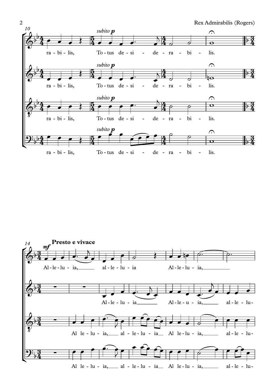 Rex Admirabilis from The Sound of Music for SATB 4-Part scores gallery preview page 2