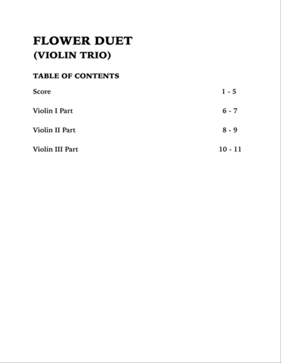 Flower Duet (Violin Trio) String Trio scores gallery preview page 4