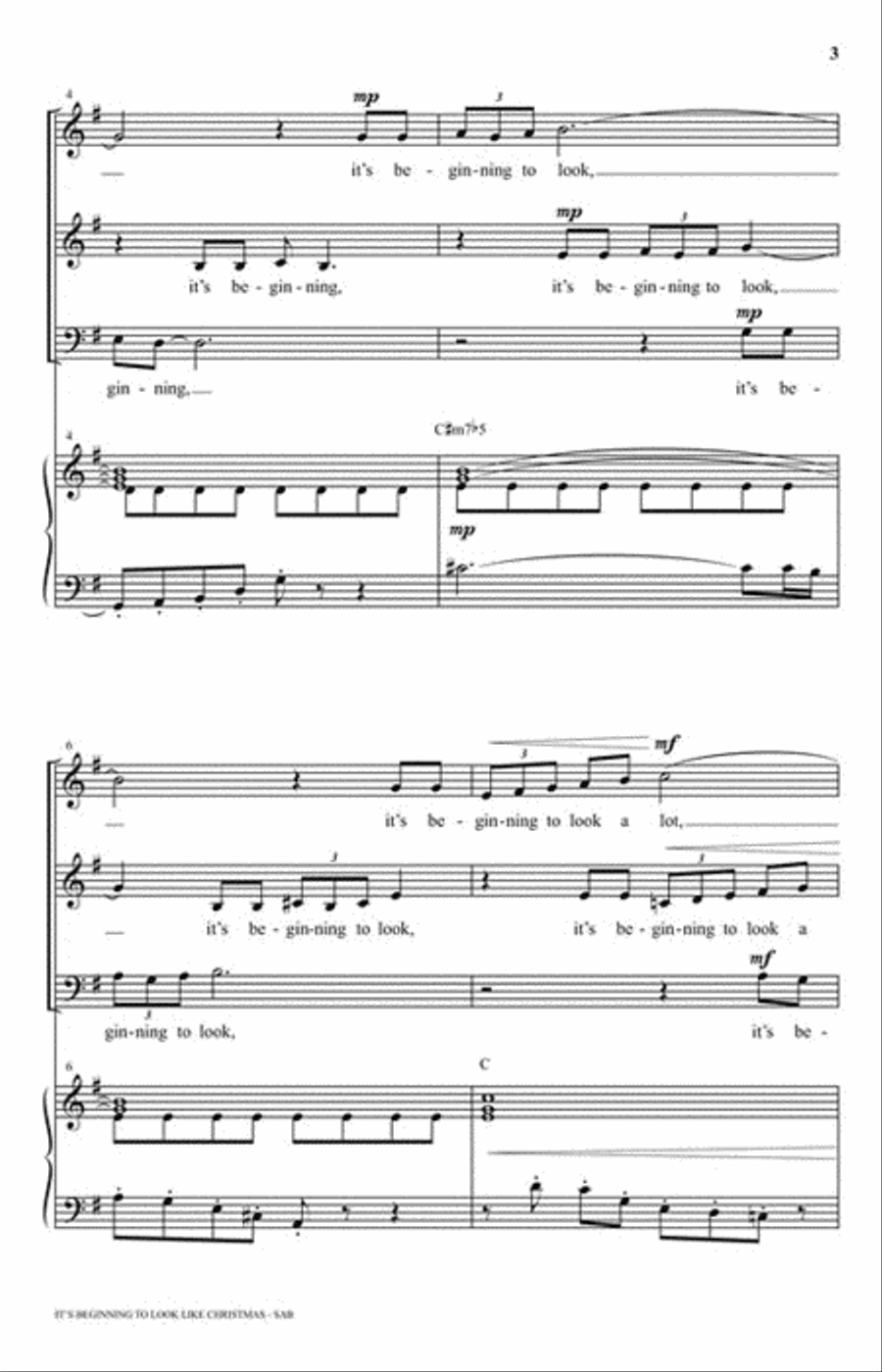 It's Beginning to Look Like Christmas 3-Part scores gallery preview page 3