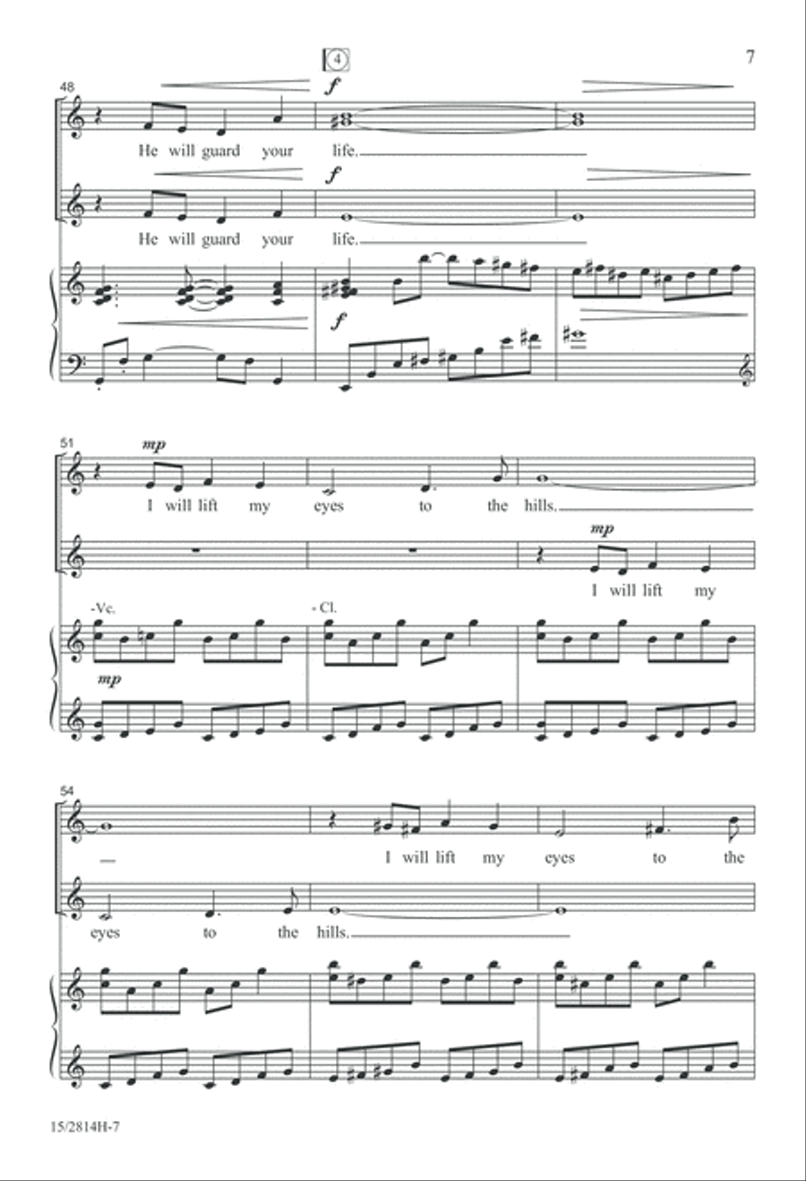 I Will Lift My Eyes SSA scores gallery preview page 8