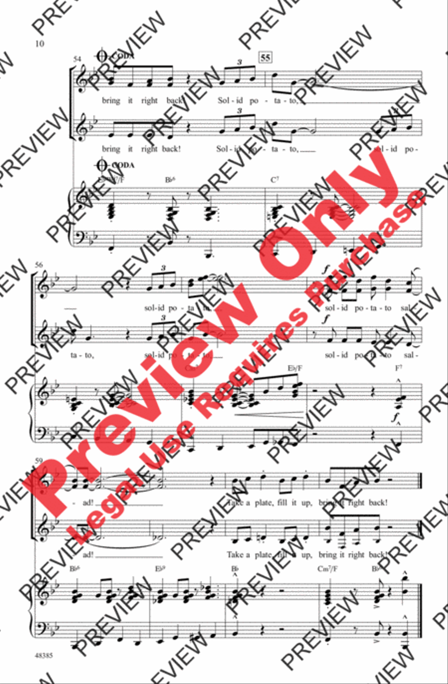 Solid Potato Salad Women's Choir scores gallery preview page 9