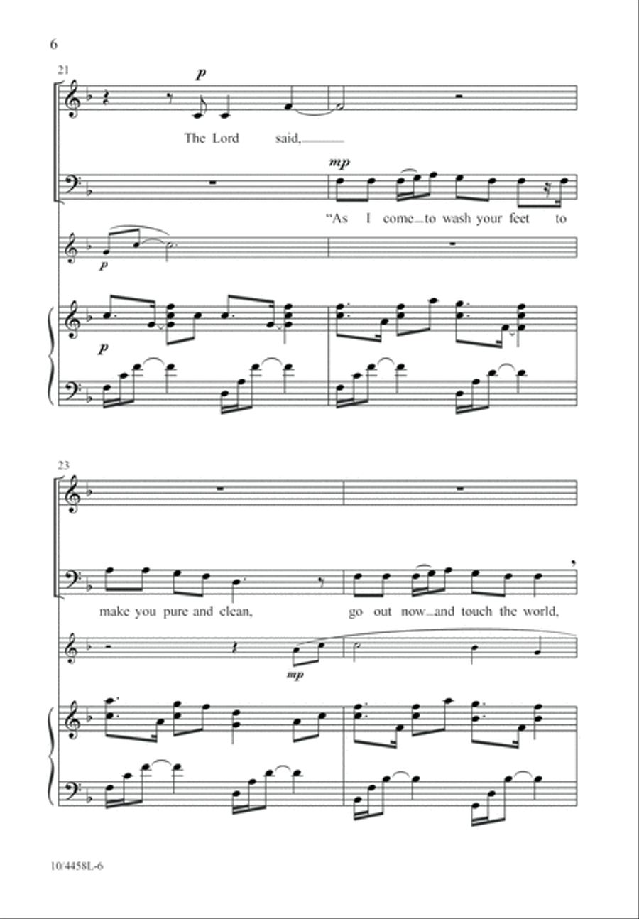 Wash Their Feet 3-Part scores gallery preview page 7