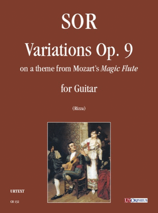 Book cover for Variations Op. 9 on a theme from Mozart’s "Magic Flute" for Guitar
