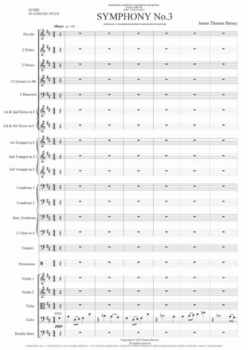 Symphony No.3 - full orchestral score