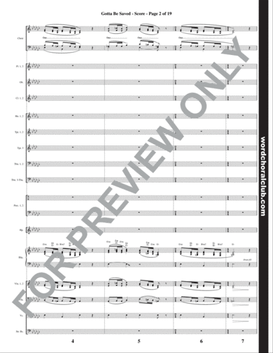 Southern Gospel Sounds - Orchestration Set of Parts scores gallery preview page 3