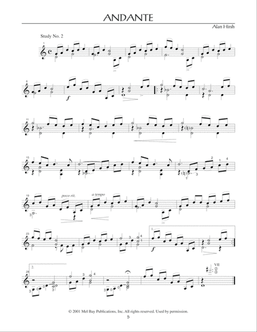 Twenty Studies in Fixed Positions for Classic Guitar Acoustic Guitar scores gallery preview page 6