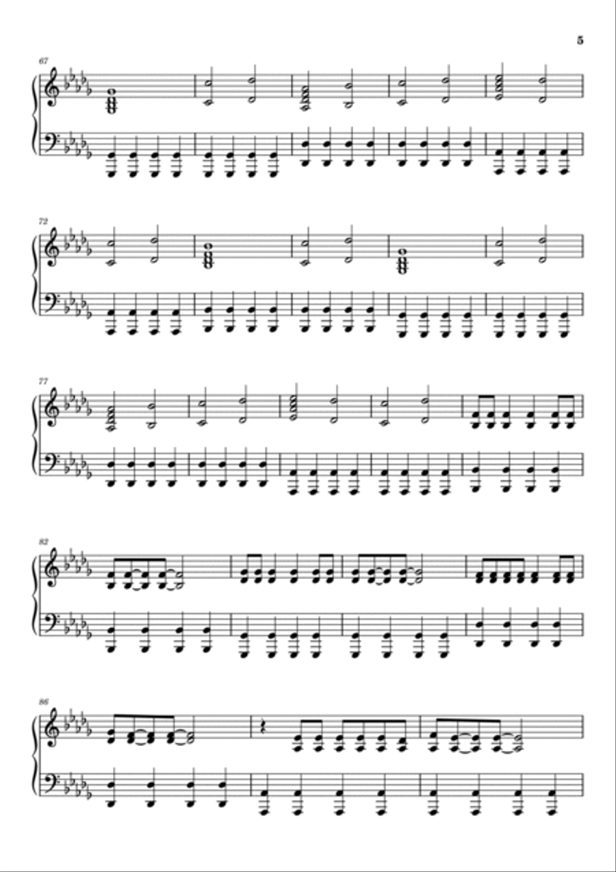 The Kids Aren't Alright Piano Solo scores gallery preview page 5