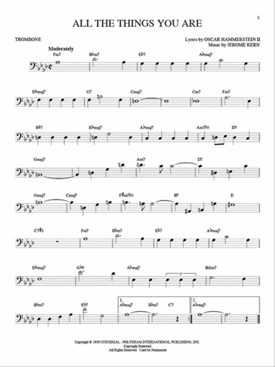 101 Jazz Songs for Trombone Trombone Solo scores gallery preview page 5