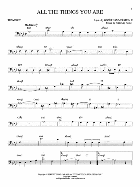 101 Jazz Songs for Trombone by Various Trombone Solo - Sheet Music
