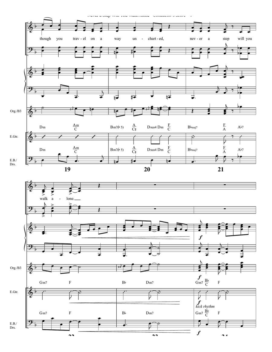 Never a Step Will You Walk Alone - Rhythm Score and Parts (Digital Download) Rhythm Section scores gallery preview page 6