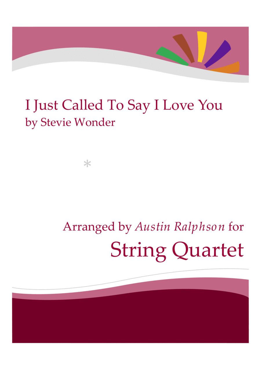 I Just Called To Say I Love You String Quartet scores gallery preview page 1
