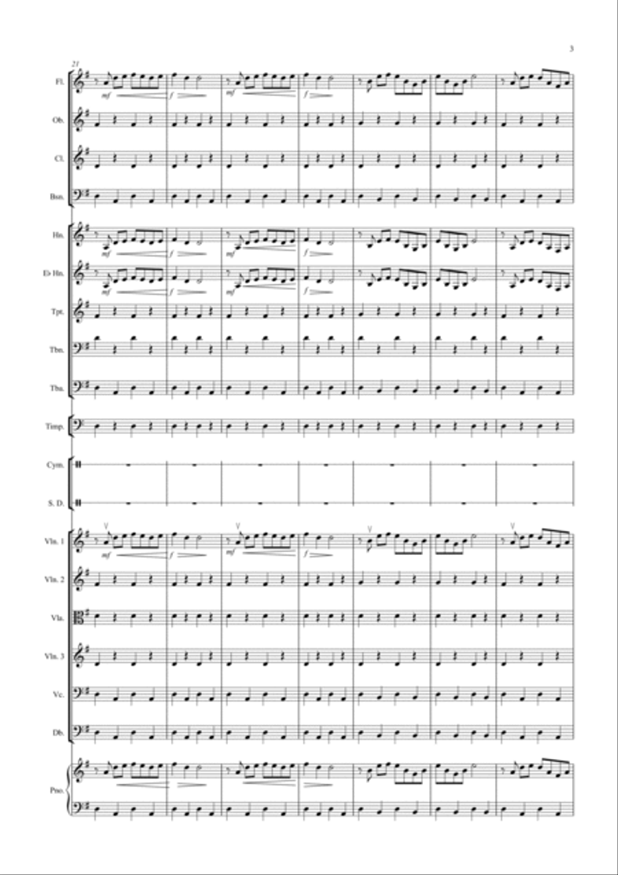 1812 Overture for School Orchestra Full Orchestra scores gallery preview page 3