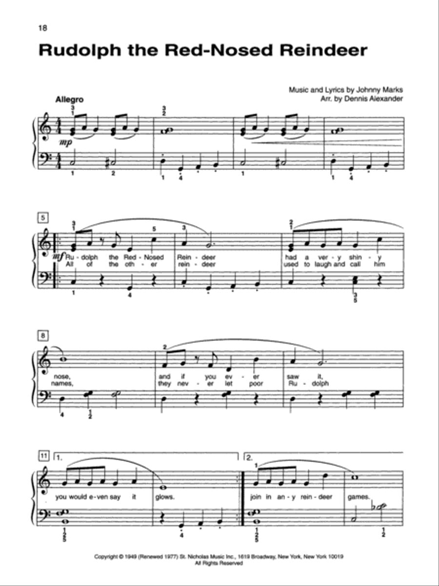 Alfred's Basic Adult Piano Course Christmas Hits, Book 1 Voice scores gallery preview page 4