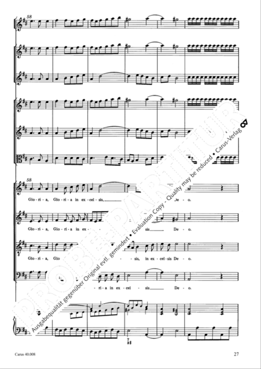 Introduzione e Gloria 4-Part scores gallery preview page 28