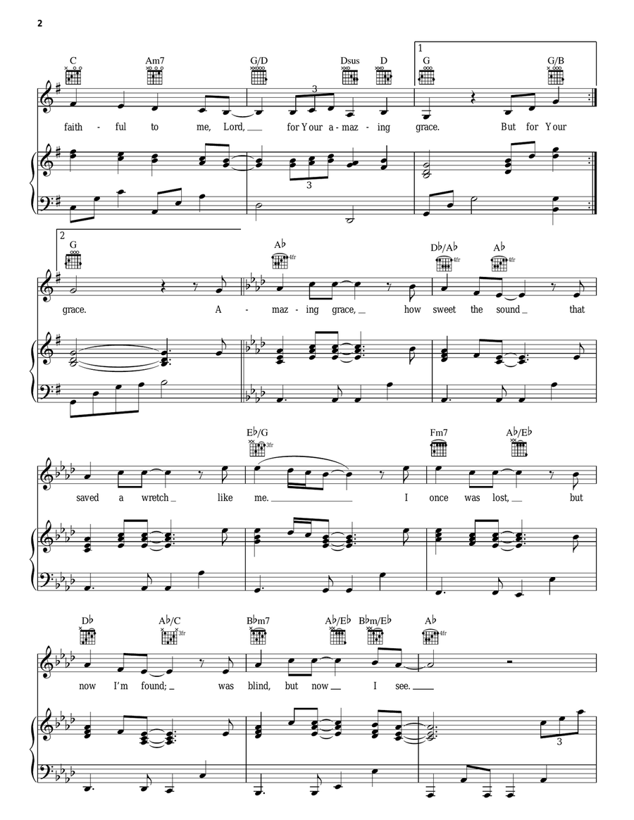 But For Your Grace Acoustic Guitar scores gallery preview page 2