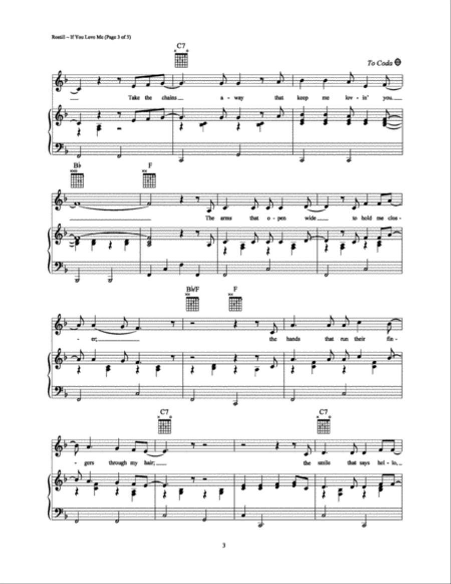 If You Love Me (Let Me Know) Piano, Vocal, Guitar scores gallery preview page 3