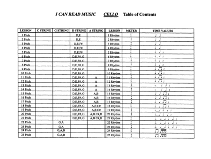 I Can Read Music, Volume 1 Cello scores gallery preview page 2