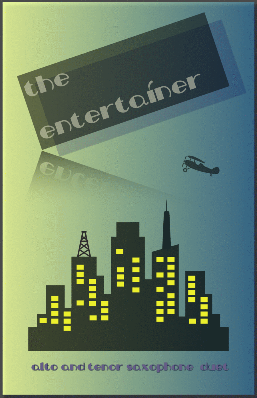 The Entertainer by Scott Joplin, Alto and Tenor Saxophone Duet Woodwind Duet scores gallery preview page 1
