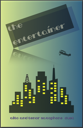 Book cover for The Entertainer by Scott Joplin, Alto and Tenor Saxophone Duet