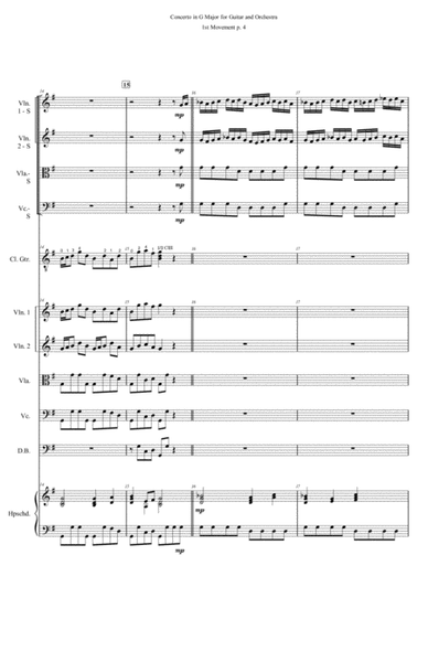 Vivaldi Concerto in G Major for Guitar, String Soloist, Strings and Harpsichord image number null