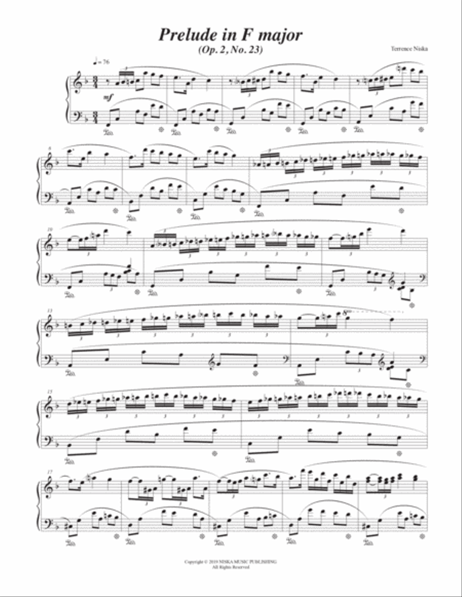 Prelude Op. 2, No. 23 in F major Piano Solo scores gallery preview page 2