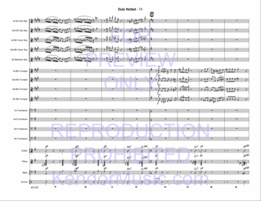 Duly Noted Jazz Ensemble scores gallery preview page 12
