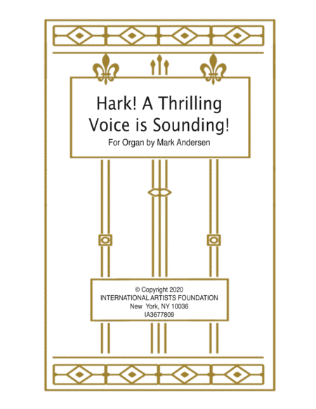 Hark! A Thrilling Voice is Sounding! for organ