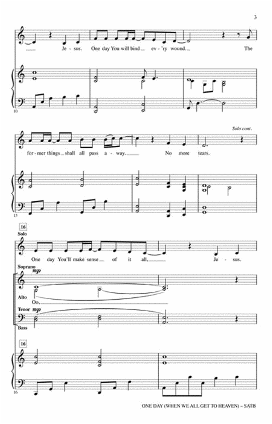 One Day (When We All Get to Heaven) 4-Part scores gallery preview page 3