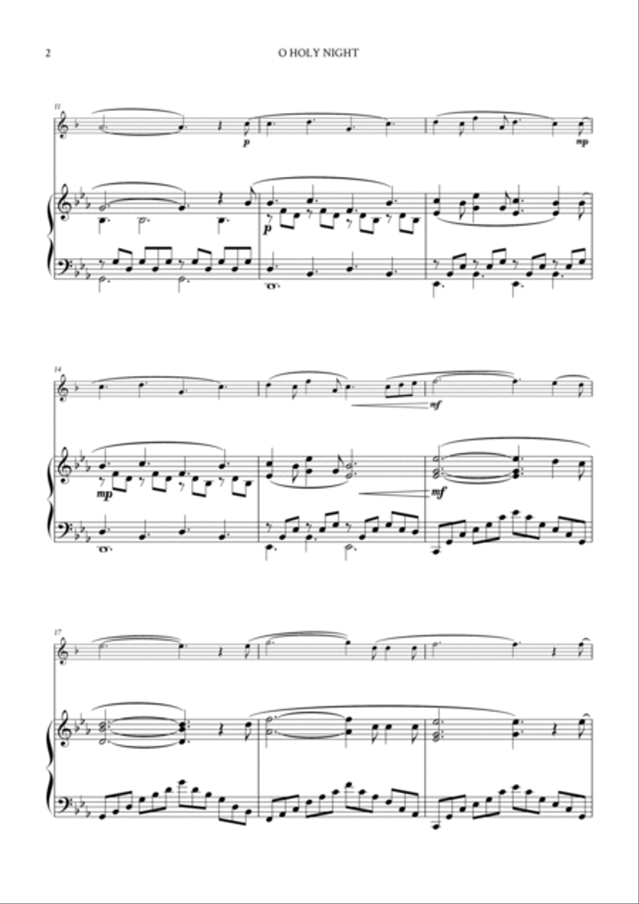 O Holy Night B-Flat Clarinet scores gallery preview page 2
