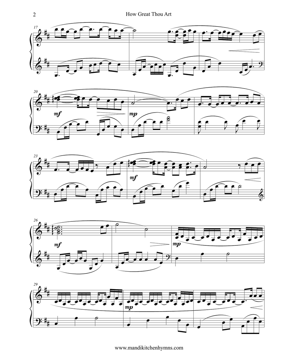How Great Thou Art Piano Solo Piano Solo scores gallery preview page 2
