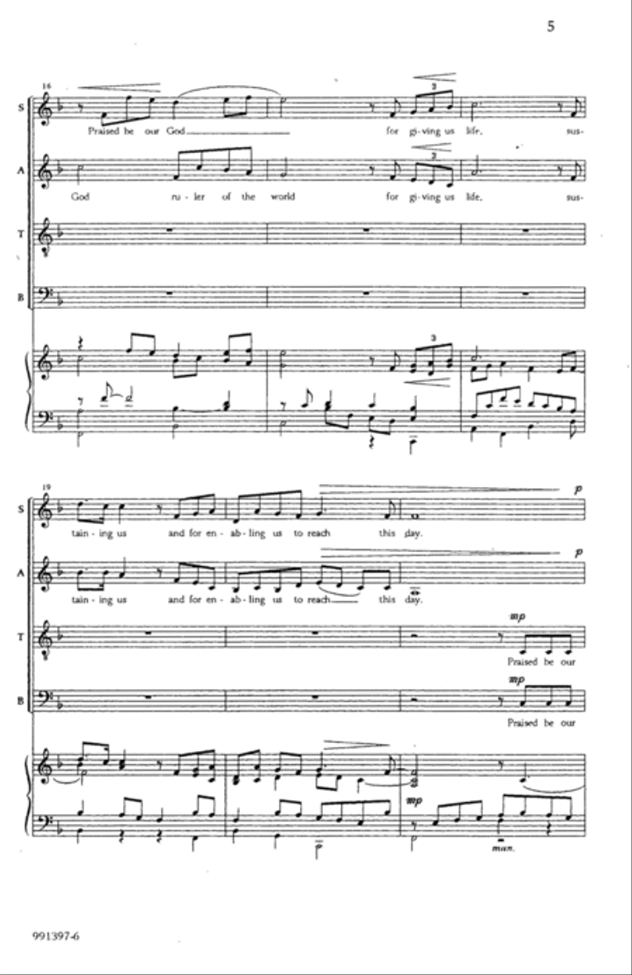Shehecheyanu 4-Part scores gallery preview page 3