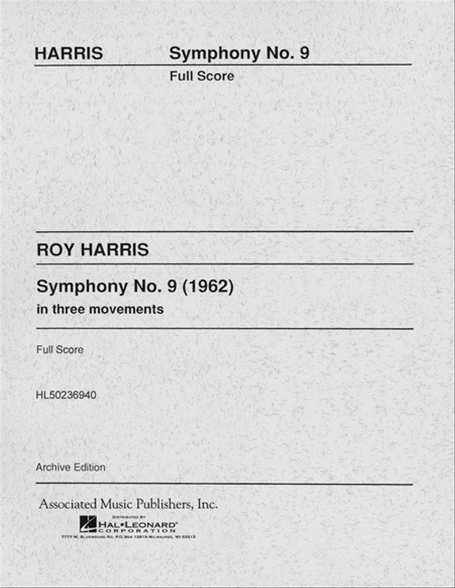 Symphony No. 9 (1962) Orchestra scores gallery preview page 1