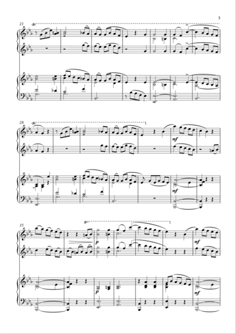Beethoven Bagatelle in G minor arr Piano Duet by Simon Peberdy 1 Piano, 4-Hands scores gallery preview page 3